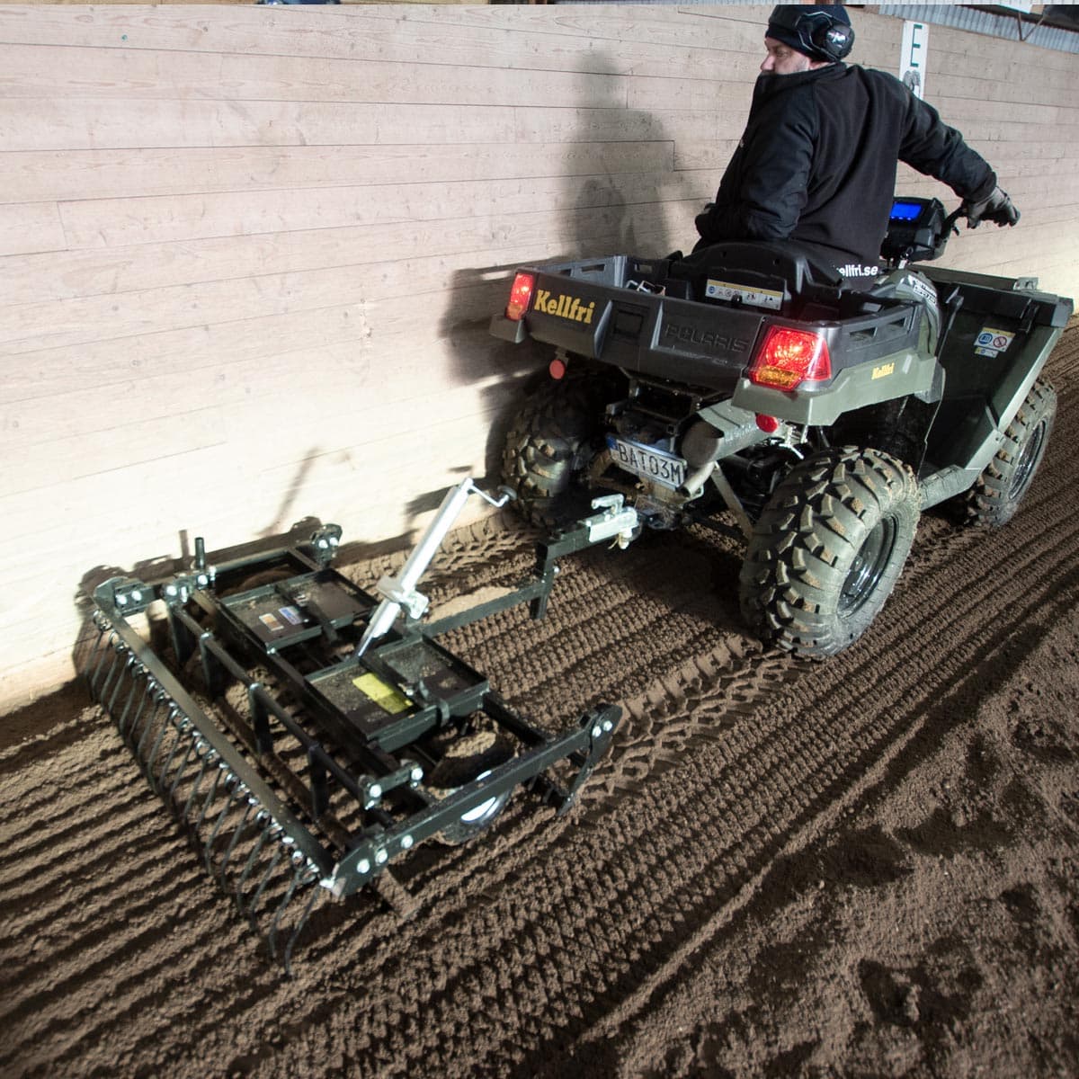 Side scraper yard harrow atv kellfri